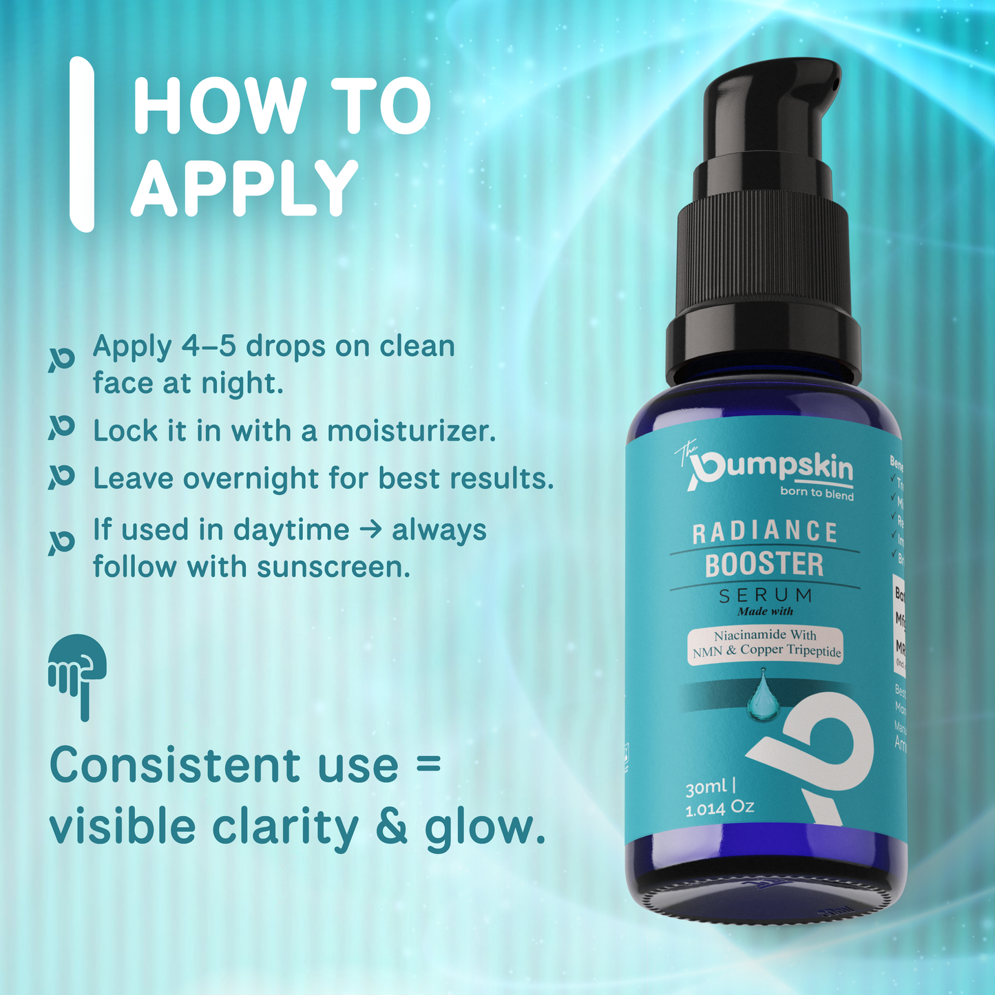 Radiance Booster Serum with Niacinamide, NMN & Copper Tripeptide for Clear and Balanced Skin